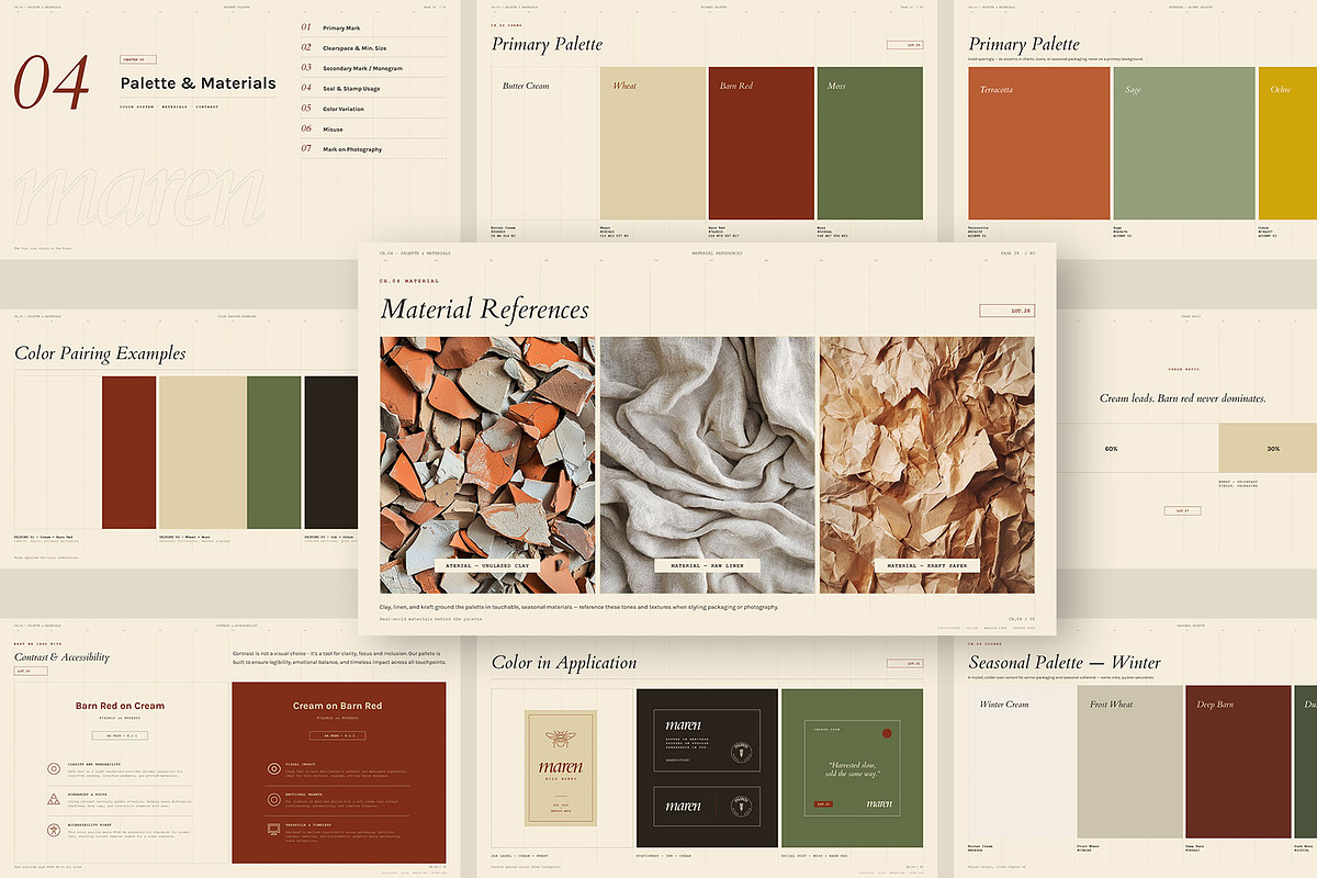 MAREN/ Brand Guidelines Template, a Presentation Template by Leleka.Store (Photo 16 of 23)