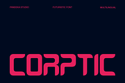 Corptic - Futuristic Modular Display, a Sans Serif Font by Pandeka Studio (Thumbnail 1 of 9)