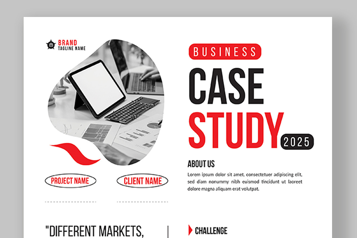 Case Study Layout, a Stationery Template by ContestDesign (Photo 2 of 5)