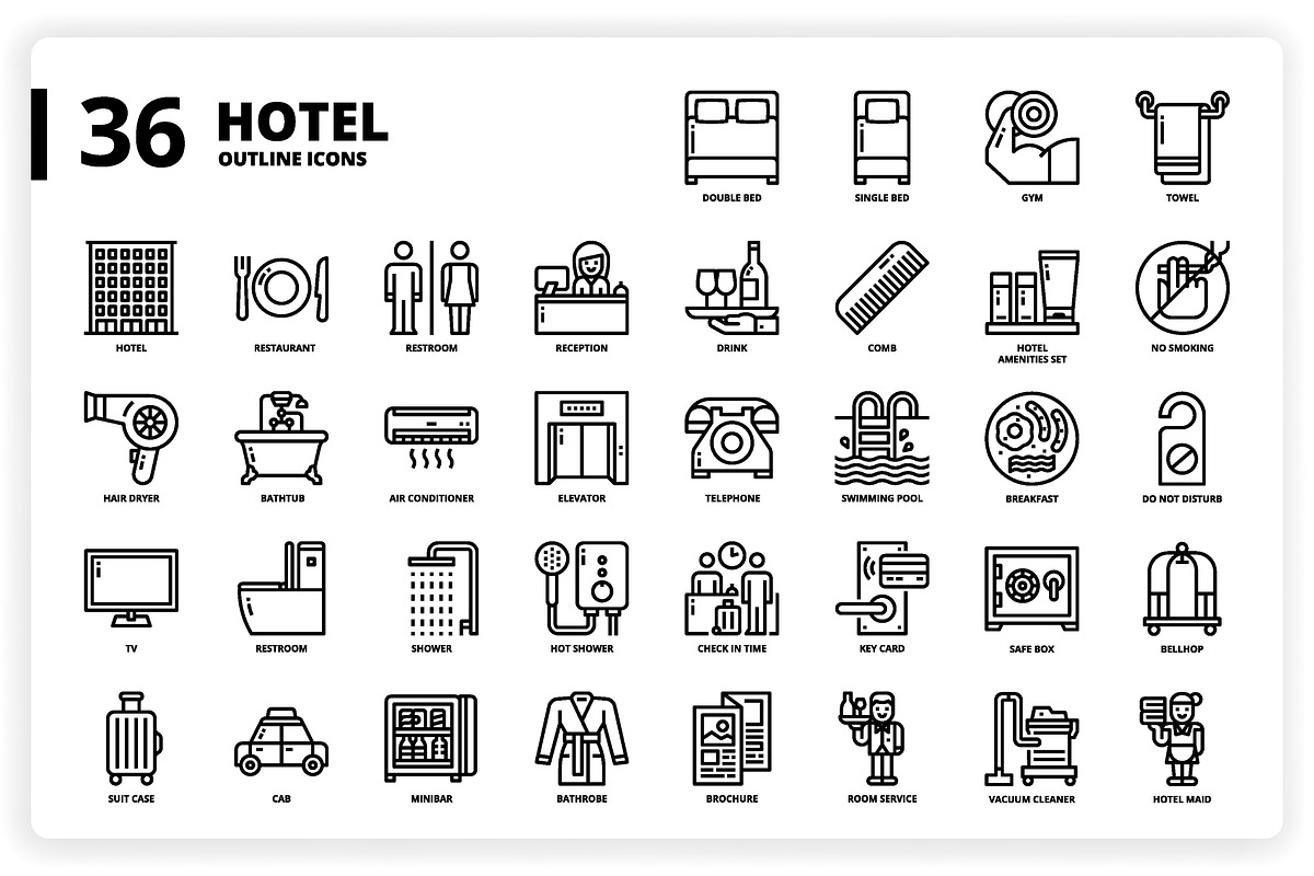 3,600 Icons x3 Styles, an Outline Icon by monkik (Photo 170 of 299)