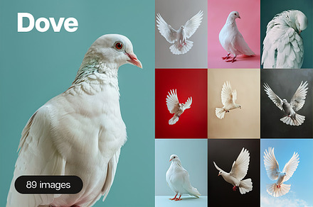 89 Doves, an Animal Photo by Handmadefont