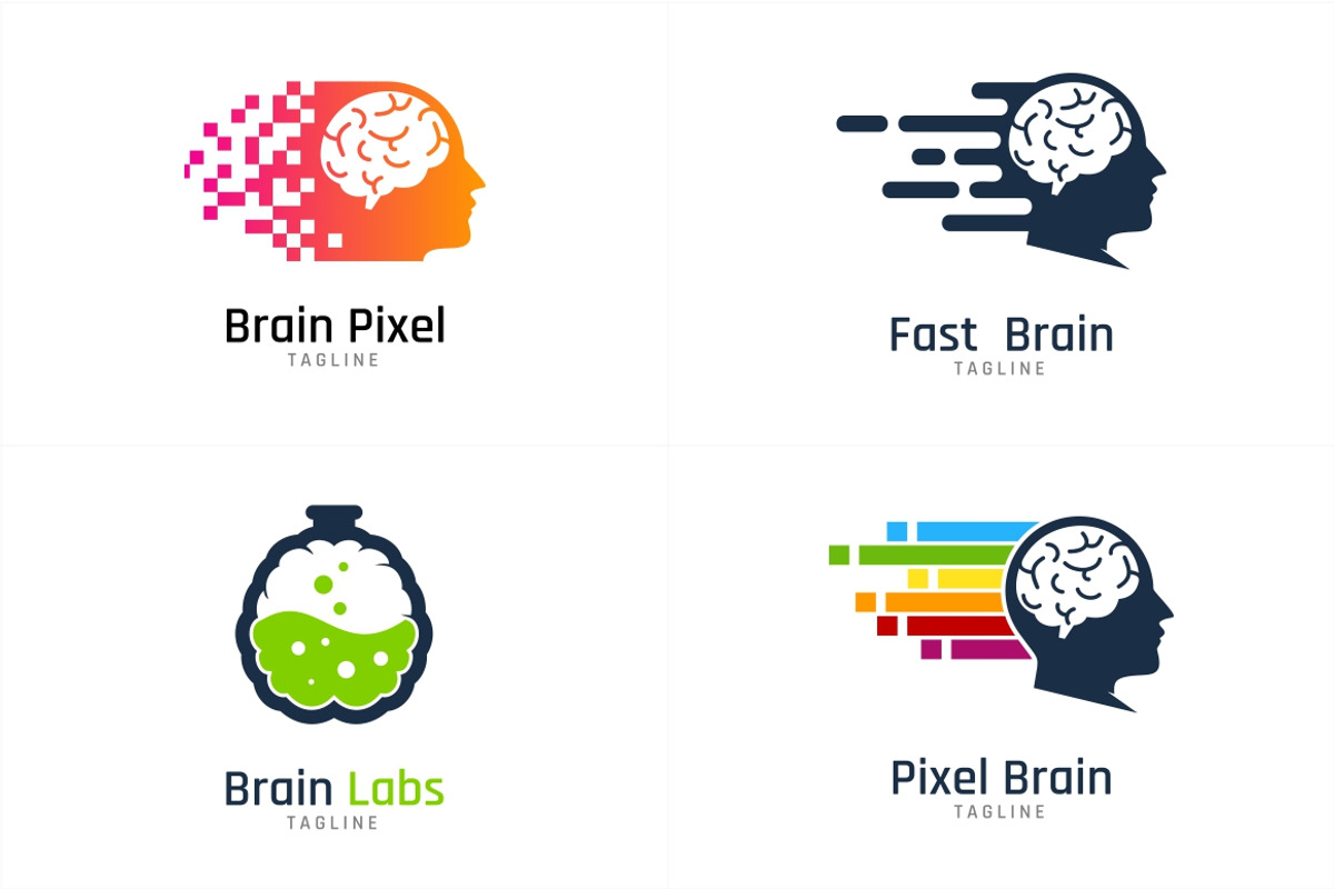 10 Brain Logo Bundle #4, a Branding & Logo Template by PutraCetol Studio