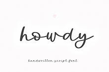 Howdy | Handwritten Script Font