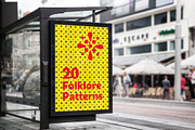 Folklore Patterns & Elements + Font, a Pattern Graphic by Little Jimi Shop (Thumbnail 8 of 9)