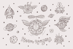 Steampunk spacecrafts
