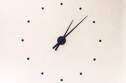 black clock hands on the wall, an Arts & Entertainment Photo by Photostock