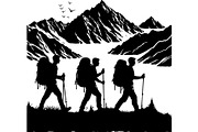 Hiking Adventure Scene Bundle, an Object Graphic by Designer_Momina (Thumbnail 10 of 13)