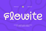 Flowite - Modern Loopy Sans Font, a Sans Serif Font by Typia Nesia (Thumbnail 1 of 9)