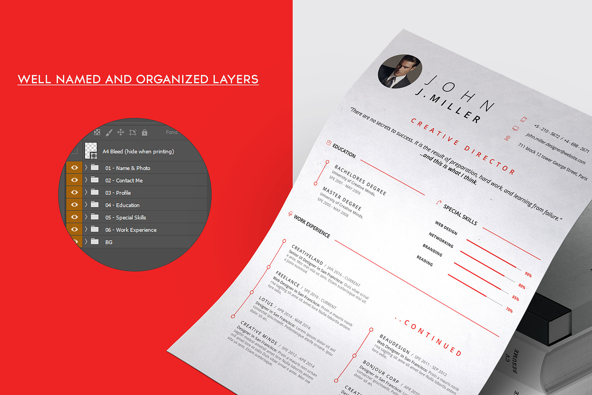 02 Pages Resume / CV, a Resume Template by CodePower (Photo 4 of 5)
