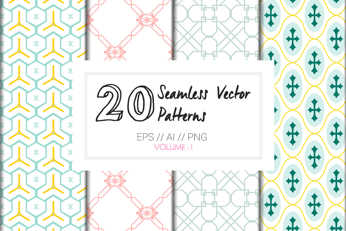 Seamless Vector Geometric Patterns, an Object Graphic by TSTUDIO (Photo 5 of 8)