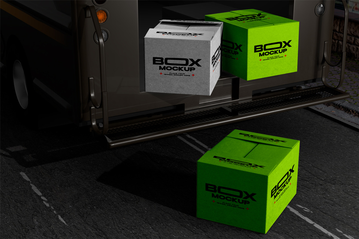 Shipping Cardboard Box Mockup, a Product Mockup by Mockupnine (Photo 4 of 7)