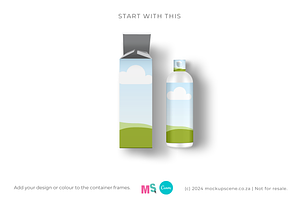 Lotion Bottle And Box Canva Mockup