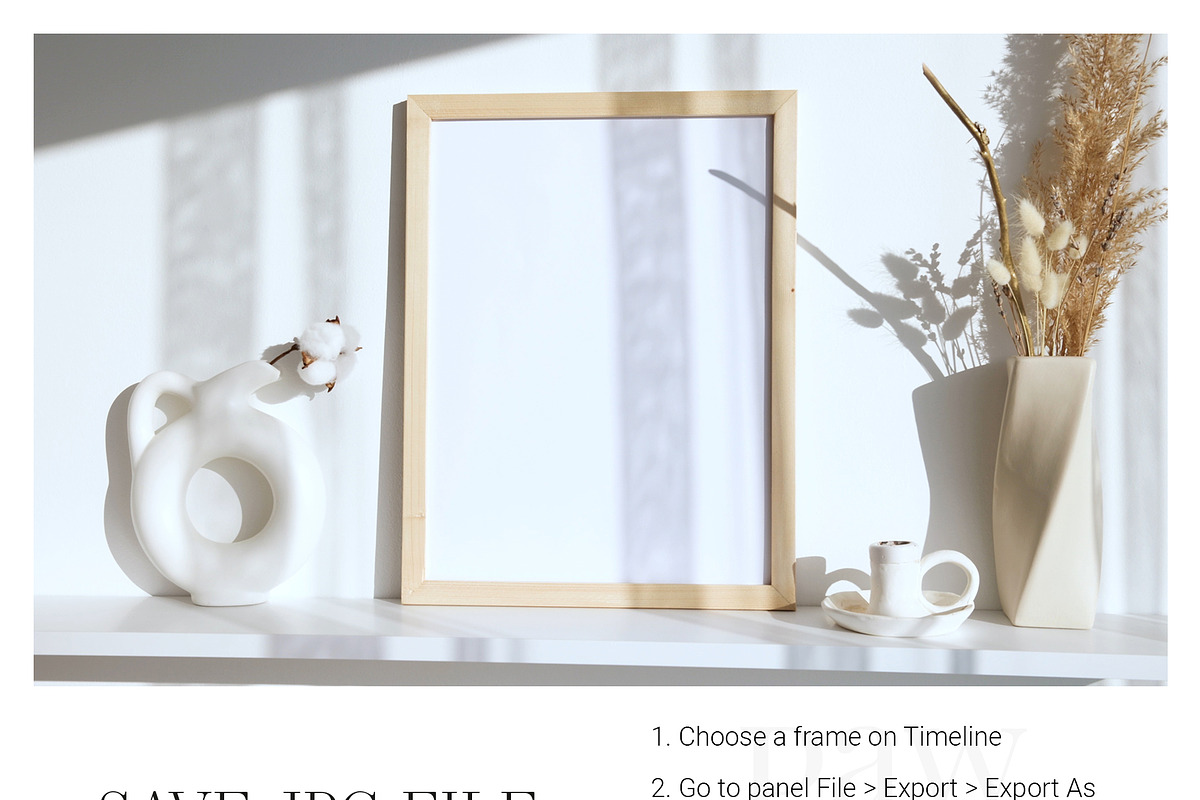 Video Photo Frame Mockup 3x4 MP4 vff, a Product Mockup by PawMockups