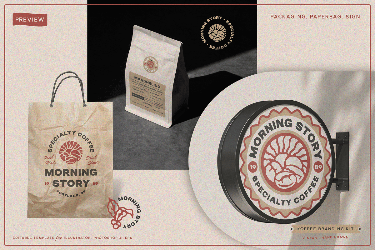 Koffee Branding Kit, a Branding & Logo Template by Refolve Design (Photo 3 of 30)