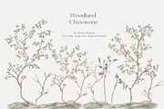 Woodland Chinoiserie Pattern scene, a Wallpaper Graphic by Grace Noboa Illustrations (Thumbnail 12 of 14)