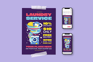 Laundry Service Flyer, a Flyer Template by herutage
