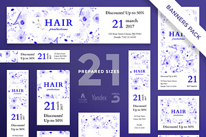 Banners Pack Hair Productions