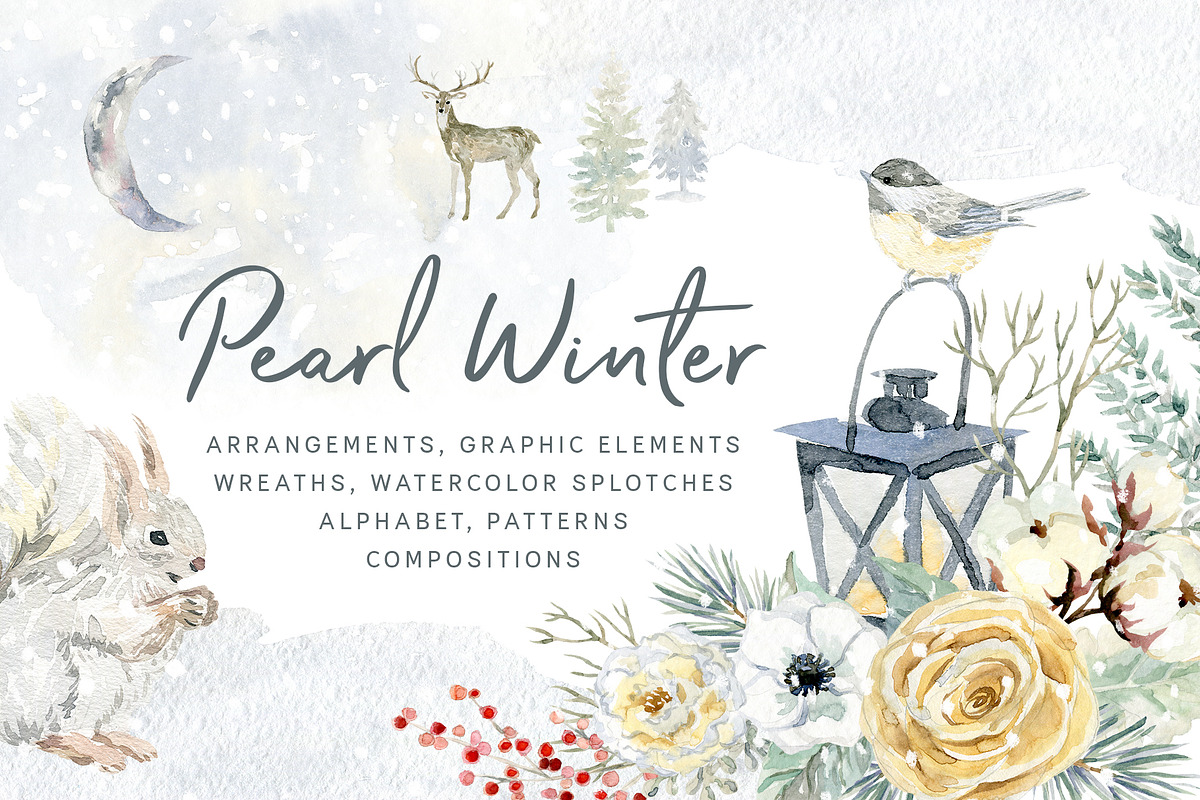 Pearl Winter. Watercolor, an Animal Illustration by OJardin (Photo 1 of 9)