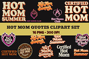 Hot Mom Summer Clipart Set - 16 PNG, a Decorative Illustration by InkyQueenArt (Thumbnail 1 of 6)