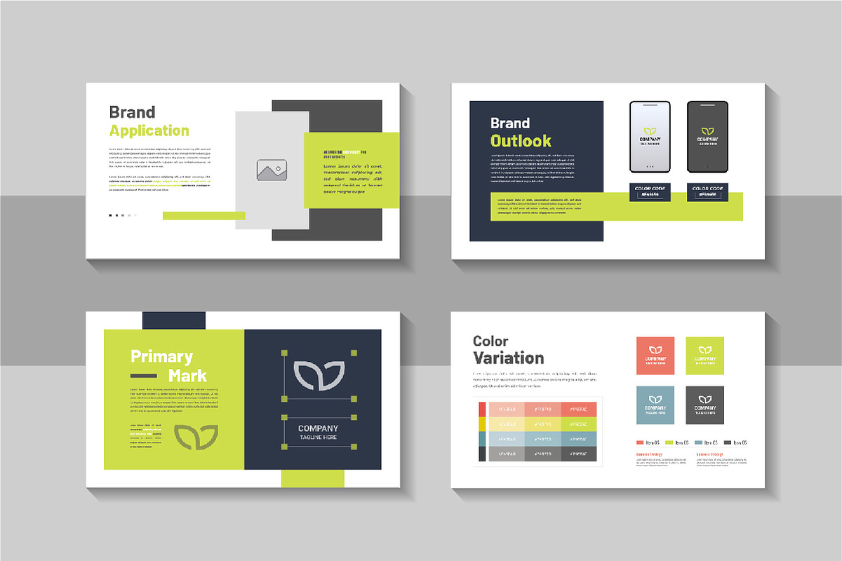 Clean brand guideline portfolio deck, a Presentation Template by Pavel_design (Photo 3 of 4)