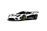 Modern Sports Car Design, an Illustration by hafijul (Thumbnail 9 of 9)