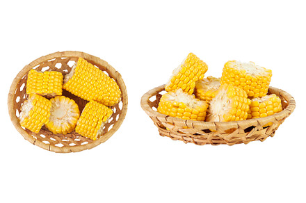 ear of corn in a wicker basket, a Food & Drink Photo by NataPhoto