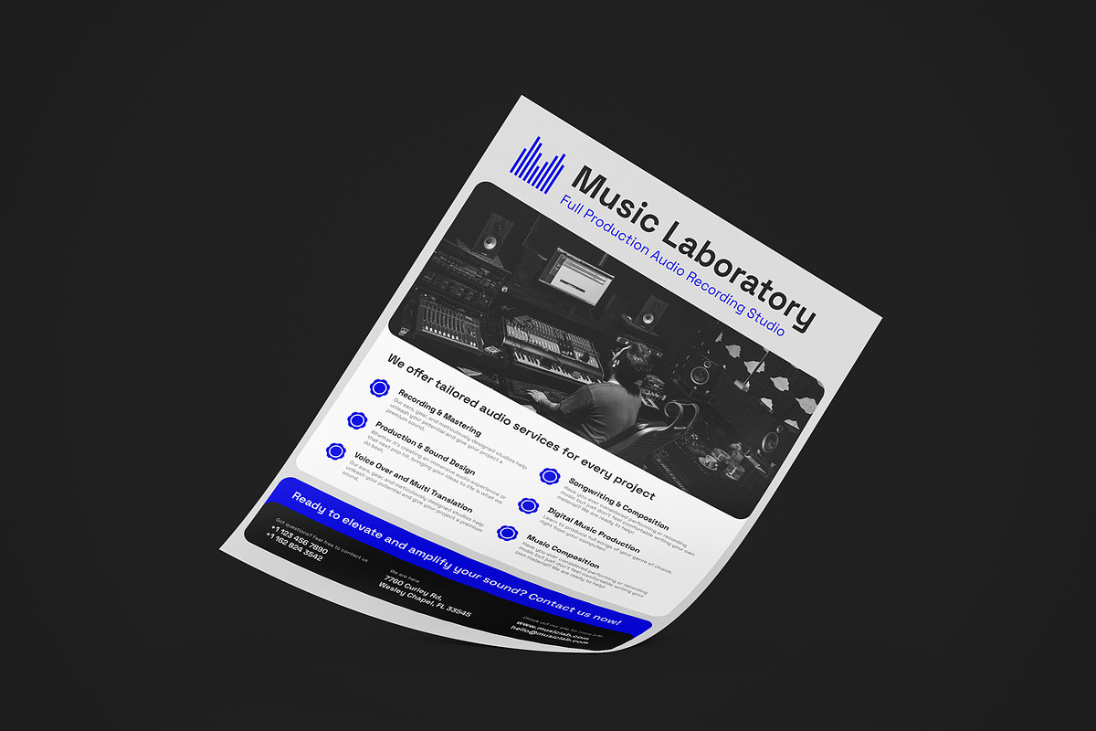 Recording Music Studio / Label Flyer, a Flyer Template by vinyljunkie (Photo 4 of 4)