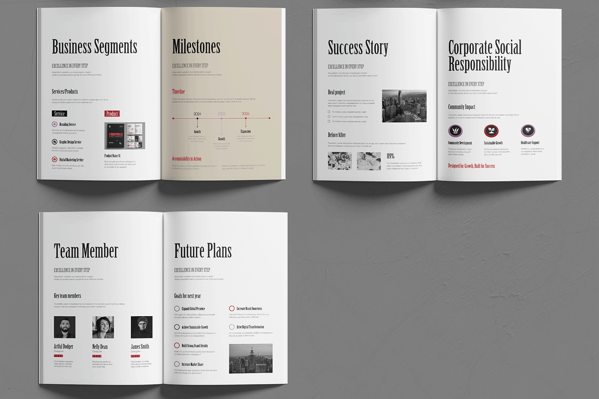 Corporate Annual Report Template, a Flyer Template by MightyDesign (Photo 3 of 6)