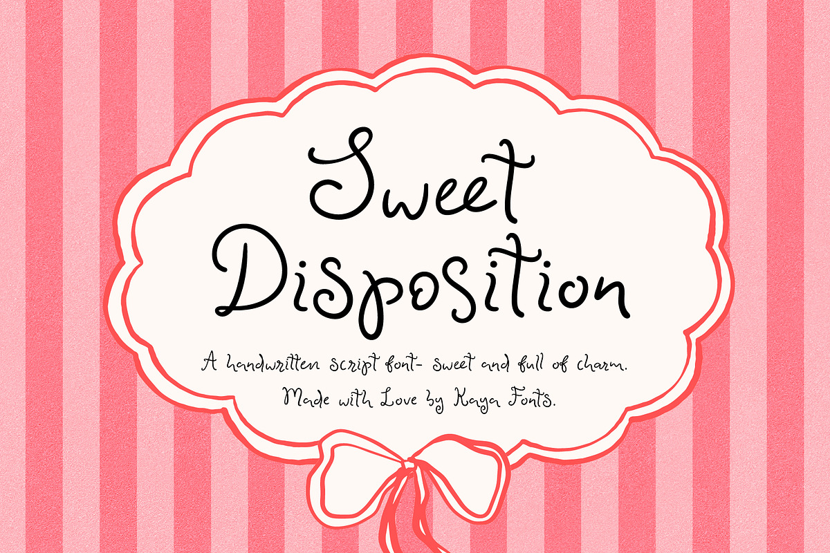 Sweet Disposition Handwritten Script, a Handwritten Font by Kaya Fonts (Photo 1 of 37)