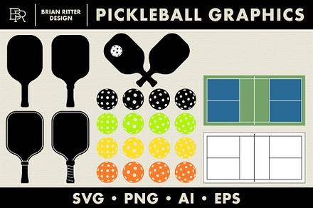 Pickleball Graphics, an Object Graphic by Brian Ritter Design