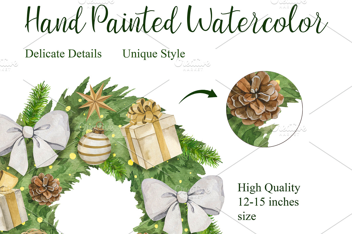 Watercolor Christmas Bundle PNG, a Seasonal Illustration by PatternPalette (Photo 6 of 15)