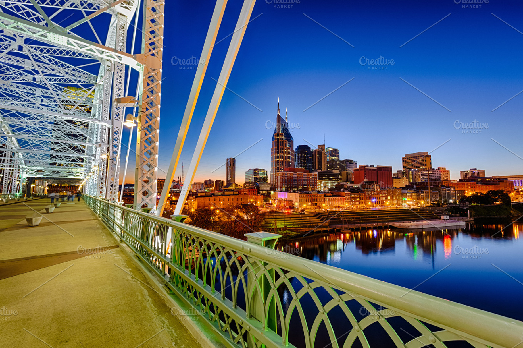 Nashville skyline containing nashville, nashville skyline, and tennessee, an Architecture Photo by FunkyMedia