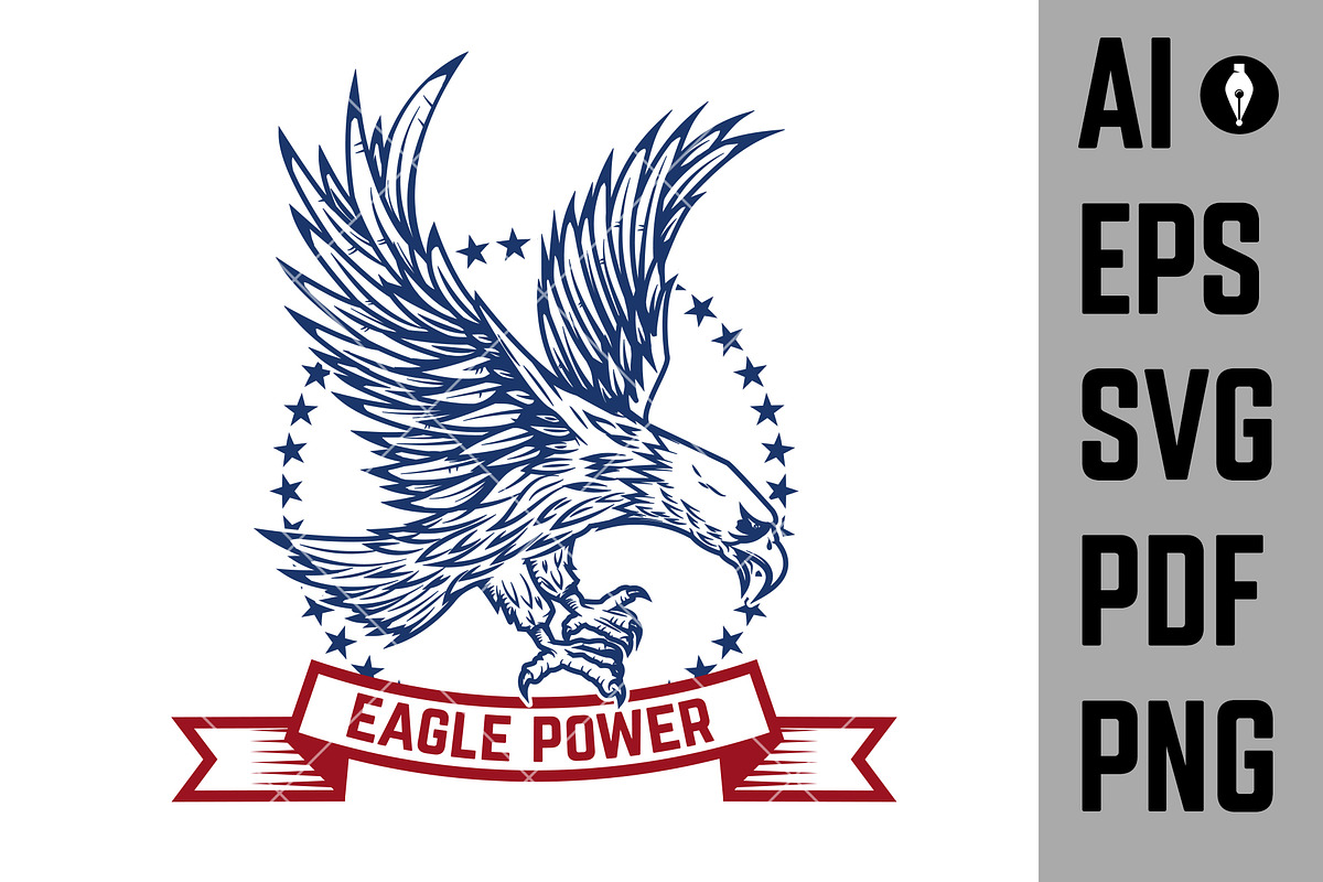 Set of the USA labels with eagles AI, a Branding & Logo Template by Vectorhight (Photo 3 of 8)