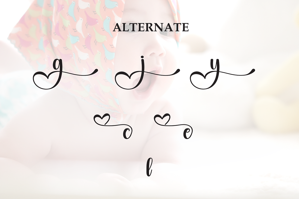 Babycute | Script Font preview 8
