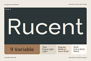 Geometric Sans - Rucent, a Sans Serif Font by Say Studio (Thumbnail 1 of 14)