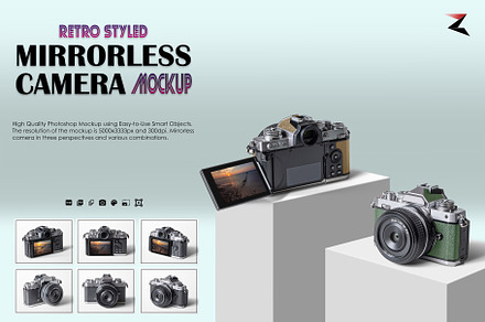 Retro Styled Mirrorless Mockup 5K