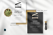 Modern Black Invitation Set, an Invitation Template by Azka Creative (Thumbnail 2 of 5)