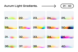 100 Aurum Light Gradients Collection