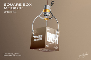 Square Box Mockup