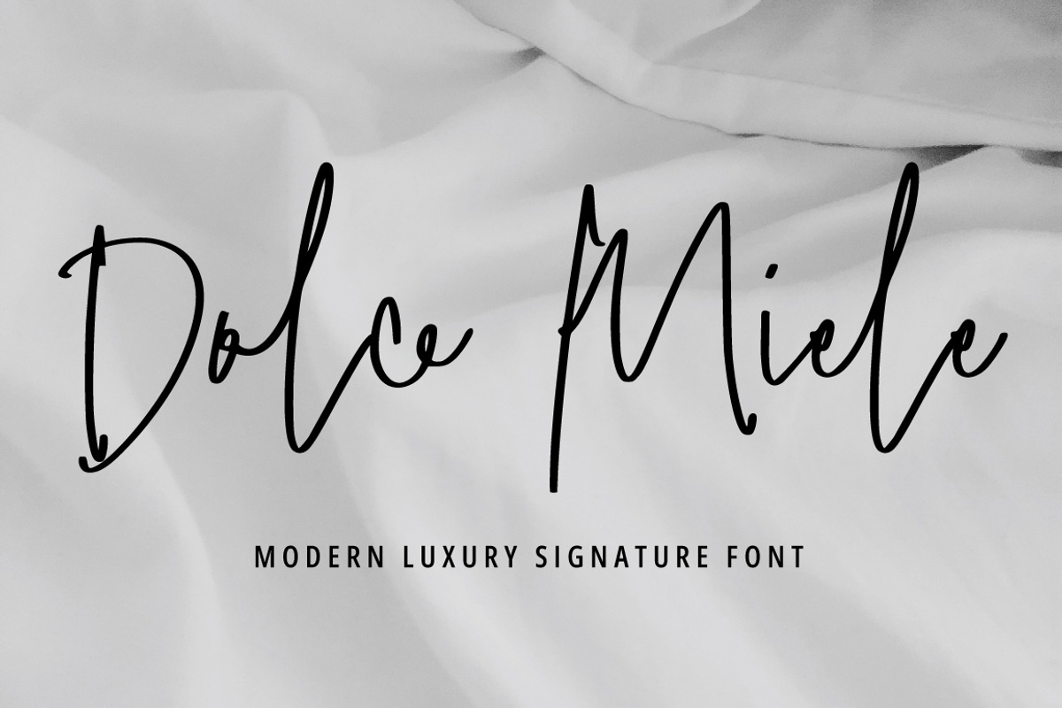 Dolce Miele - Casual Signature, a Font by tebaltipislab (Photo 1 of 10)