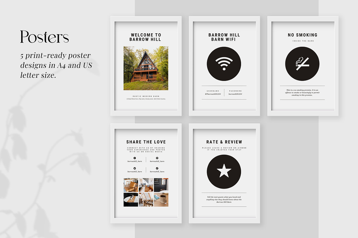 Airbnb Welcome Book & Signs Template preview 4