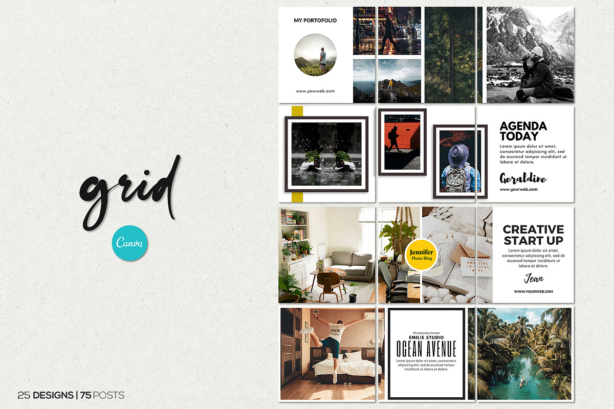 Agenda Insta Grid (Triple Posts), a Social Media Template by Analogi Studio (Photo 9 of 13)