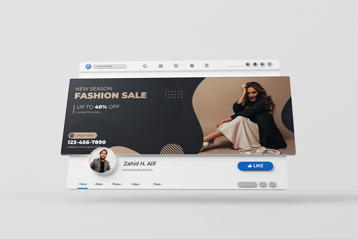 Fashion Social Media Facbook Cover, a Social Media Template by zahidhossainalif (Photo 2 of 6)
