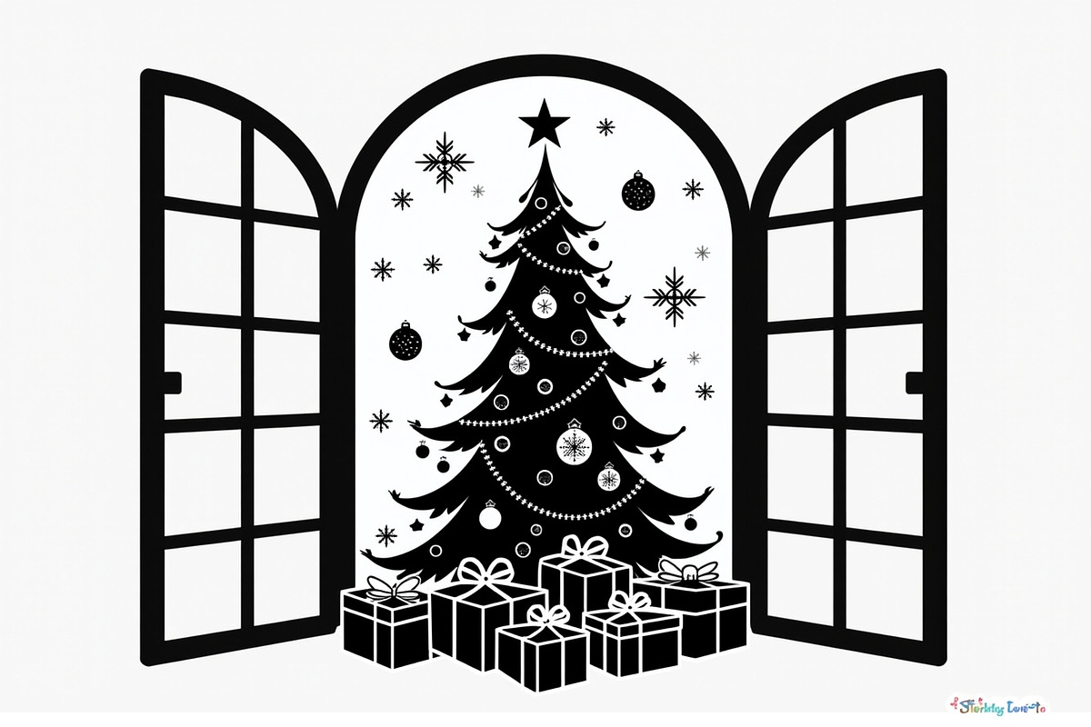 Festive Christmas Tree Silhouette Se, an Illustration by BIPLOB EXPERT (Photo 14 of 20)