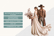 Boho Western Wedding Clipart Bundle, a Person Illustration by BusyDaydesign (Thumbnail 7 of 9)