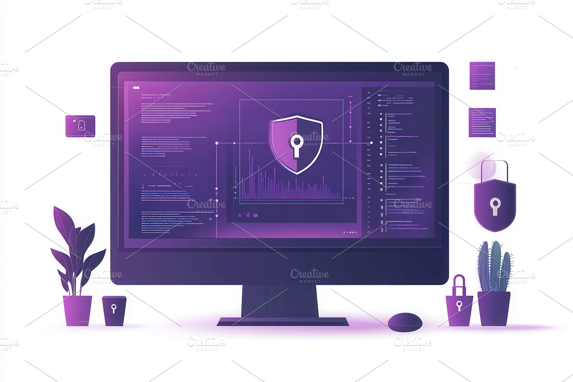 Cyber Security System Protection Dat, a Background Photo by Pixeness