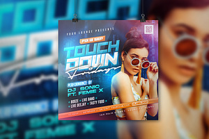 Touch Down Fridays Party Flyer