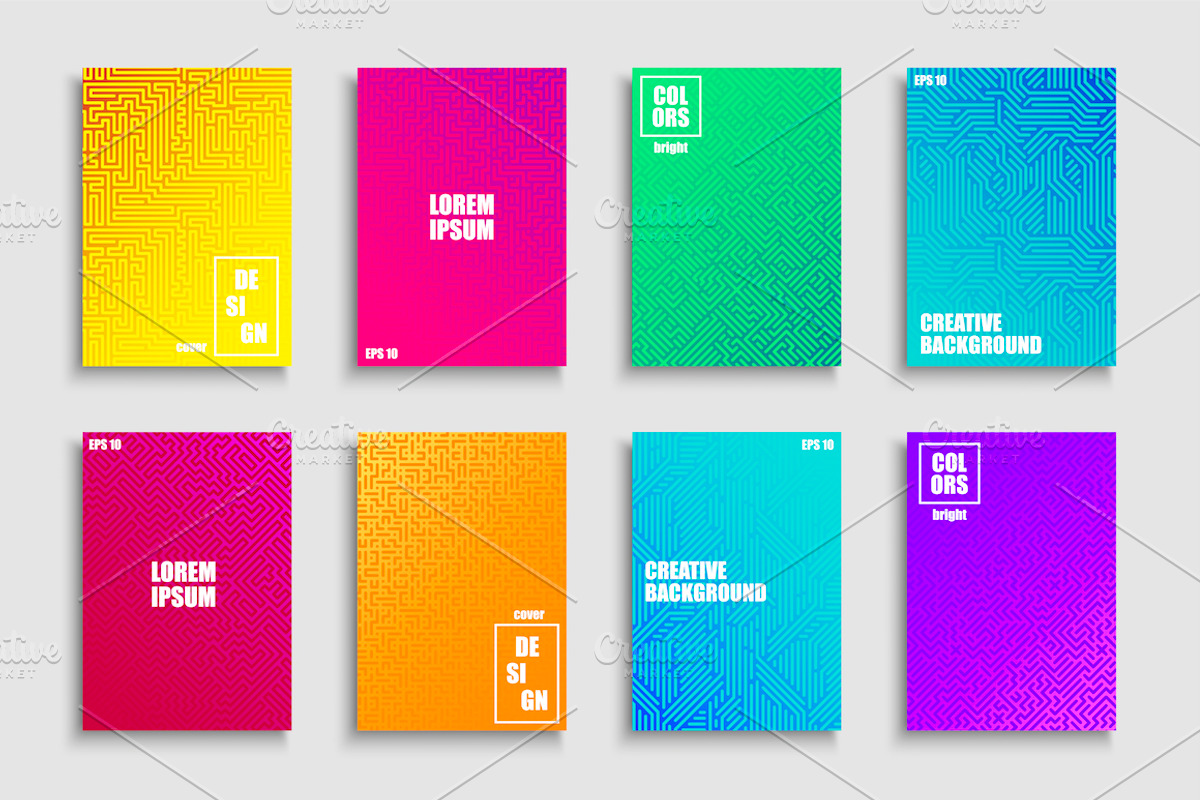 Colorful gradient digital posters, a Brochure Template by ExpressShop (Photo 1 of 3)