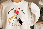Valentine Cat PNG Bundle, a Graphic by GlitterCraft (Thumbnail 54 of 101)