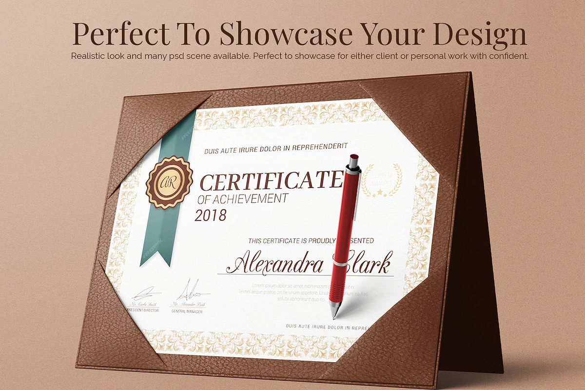 A4 Certificate with Case Mockup Set, a Books & Magazine Mockup by Remnand Studio (Photo 5 of 11)